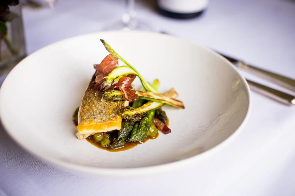 A seasonal dish served at Langar Hall